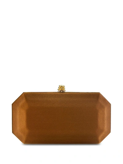 Tyler Ellis Small Perry Clutch Bag In Brown