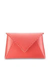 Tyler Ellis Small Lee Pouchet Clutch Bag In Red