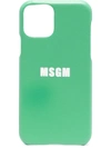 Msgm Logo-print Iphone 11 Pro Case In Green