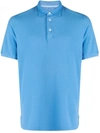 Fedeli Short-sleeved Polo Shirt In Blue