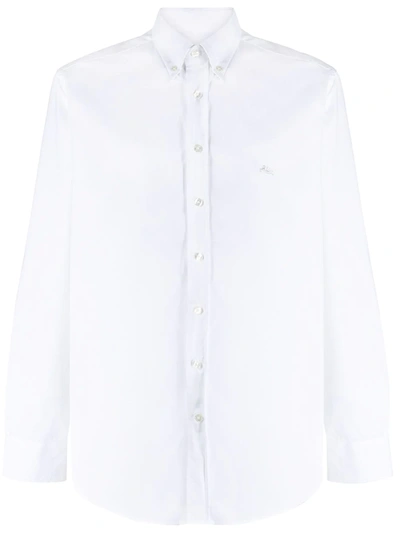 Etro Long-sleeved Cotton Shirt In White