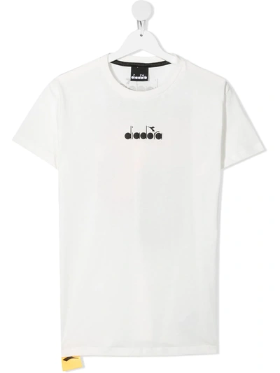 Diadora Junior Teen Logo-print T-shirt In White