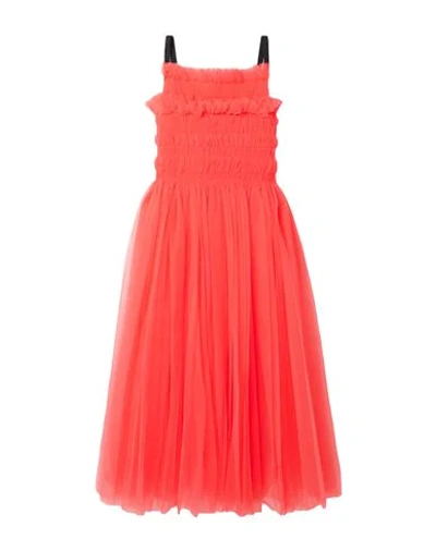 Molly Goddard Long Dresses In Coral