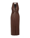 ALEKSANDRE AKHALKATSISHVILI ALEKSANDRE AKHALKATSISHVILI WOMAN MAXI DRESS DARK BROWN SIZE S POLYESTER,15105107PT 3