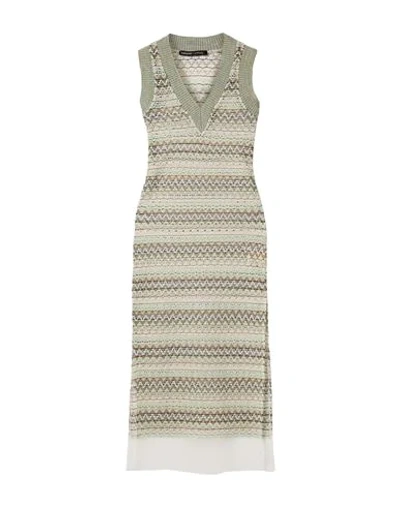 Andersson Bell Midi Dresses In Light Green