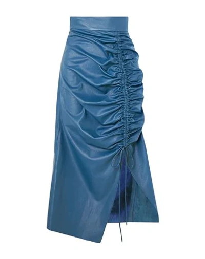 Materiel Midi Skirts In Blue