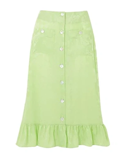 Art Dealer Midi Skirts In Green
