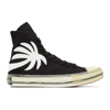 PALM ANGELS BLACK VULCANIZED PALM SNEAKERS