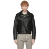 MAISON MARGIELA BLACK LEATHER BIKER JACKET