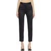 MM6 MAISON MARGIELA BLACK SATIN TROUSERS