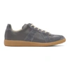 Maison Margiela Leather-suede Replica Sneakers In Gray