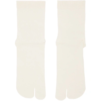 Maison Margiela Two-finger Ribbed Socks In Neutrals