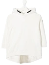 Moncler Ivory Dress For Girl With Logo In Neutrals