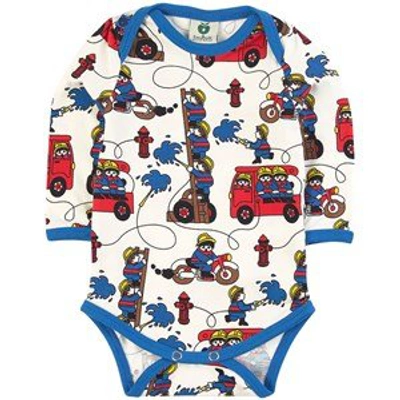 Småfolk Cream Firetruck Baby Body