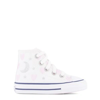 Converse Kids'  White Silver Moon Chuck Taylor All Star Infants Trainers