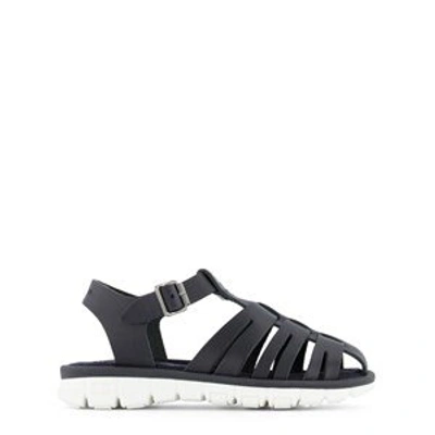 Dolce & Gabbana Kids'  Black Leather Sandals