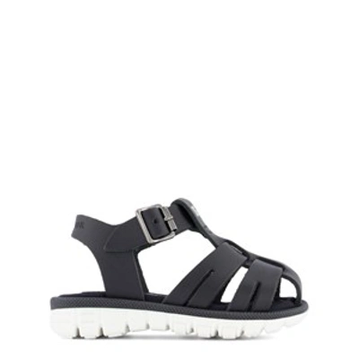 Dolce & Gabbana Kids'  Black Leather Sandals