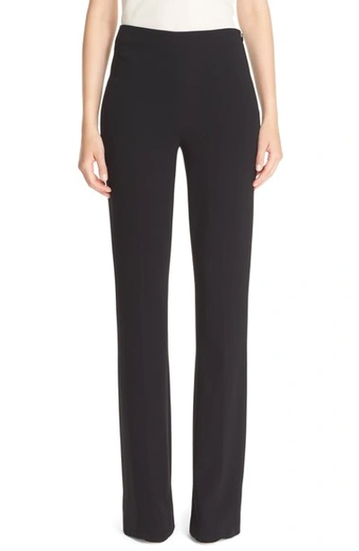 Theory Demitria Admiral Crepe Flare-leg Trousers In Black