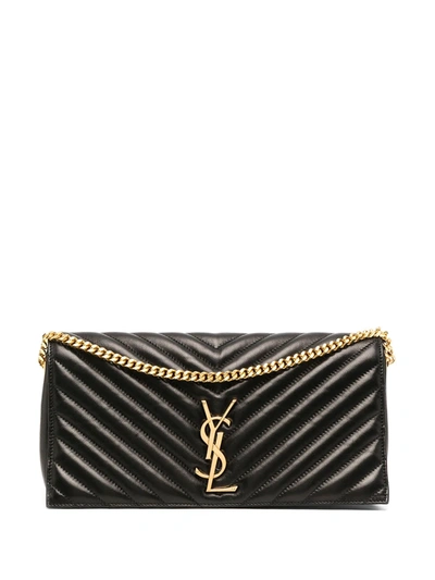 Saint Laurent Kate 99 Ysl Quilted Leather Flap Shoulder Bag In 1000 Nero