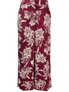 DOROTHEE SCHUMACHER STRUCTURED FLORALS CROPPED WIDE-LEG TROUSERS