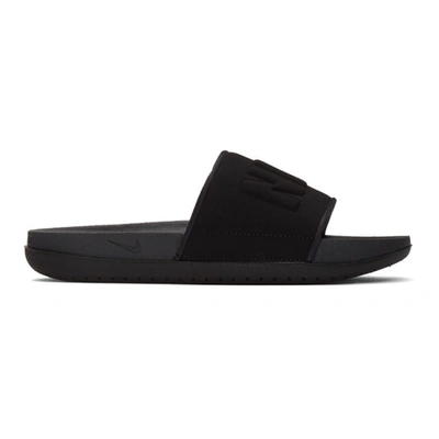 Nike Black Off-court Slides In Anthracite/black/black