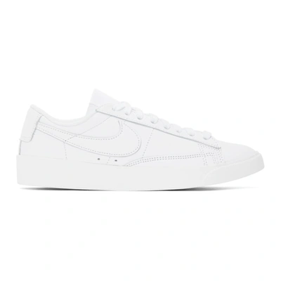 Nike White Blazer Low Le Sneakers In White/white/white