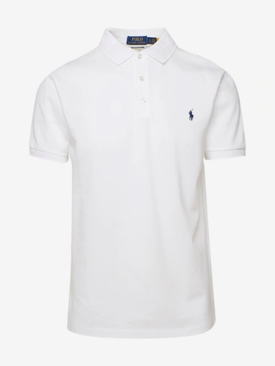 Polo Ralph Lauren Slim Fit Cotton Piqué Polo Shirt, White