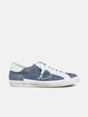 Philippe Model Prsx Daim Jeans Low-top Sneakers In Blue