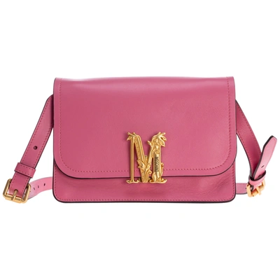 Moschino Women's Leather Shoulder Bag M In Pink