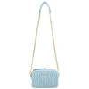 Miu Miu Womens Cielo Matelassé Quilted Leather Cross-body Bag In Gnawed Blue