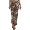 Fendi Stitched Leopard Pattern Trousers In Brown