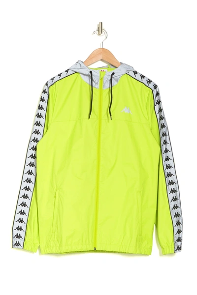 Kappa Active 222 Banda John Jacket In Green Lime-silve Byn