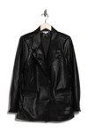WEWOREWHAT DOWNTOWN FAUX LEATHER BLAZER,193294314110