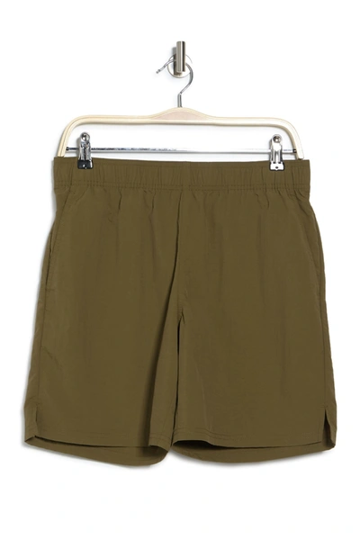 Abound Nylon Shorts In Olive Dark
