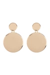 Nordstrom Rack Large Metal Drop Disc Earrings In Gold