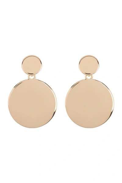 Nordstrom Rack Large Metal Drop Disc Earrings In Gold
