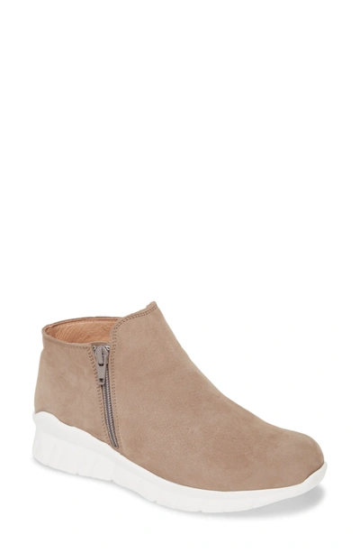 Naot Zodiac Suede Zip Sneaker In Stone Nubuck