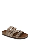 White Mountain Footwear Holland Footbed Sandal In Lttaupe/suede