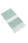 Linum Home 'diamond' Turkish Pestemal Towel In Soft Aqua