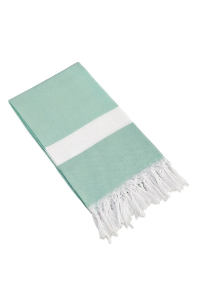 Linum Home 'diamond' Turkish Pestemal Towel In Soft Aqua