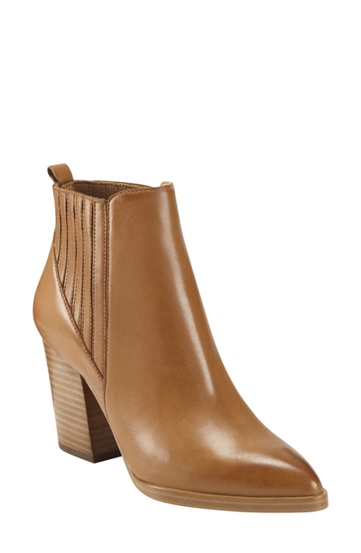 Marc Fisher Ltd Alva Bootie In Caramel Leather