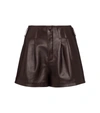 SAINT LAURENT 皮革短裤,P00536641