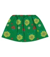 The Animals Observatory Impala Floral Cotton Skirt In Green
