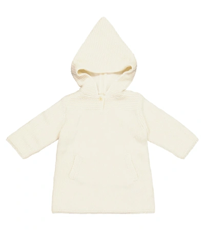 Bonpoint Baby Hooded Cashmere Coat In White