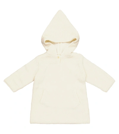 Bonpoint Babies' 羊绒连帽大衣 In White