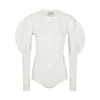 Low Classic White Stretch-jersey Bodysuit In White