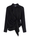 Jacquemus Bahia Twisted Long-sleeved Shirt In Black