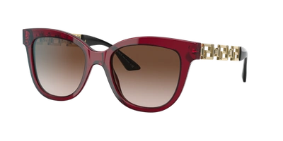 Versace Woman Sunglasses Ve4394 In Brown Gradient