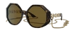 Versace Woman Sunglass Ve4395 In Dark Brown