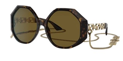 Versace Woman Sunglass Ve4395 In Brown